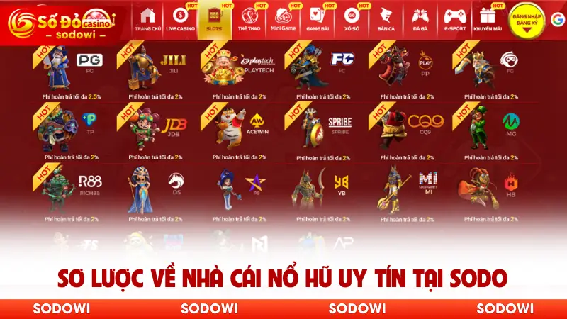 Sơ lược về nhà cái nổ hũ uy tín tại SODO